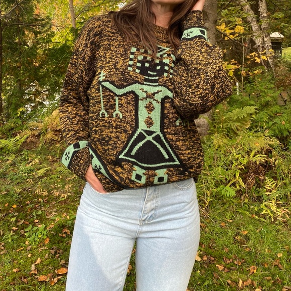 Aztec sweater fall, long sleeve size L - Picture 2 of 6